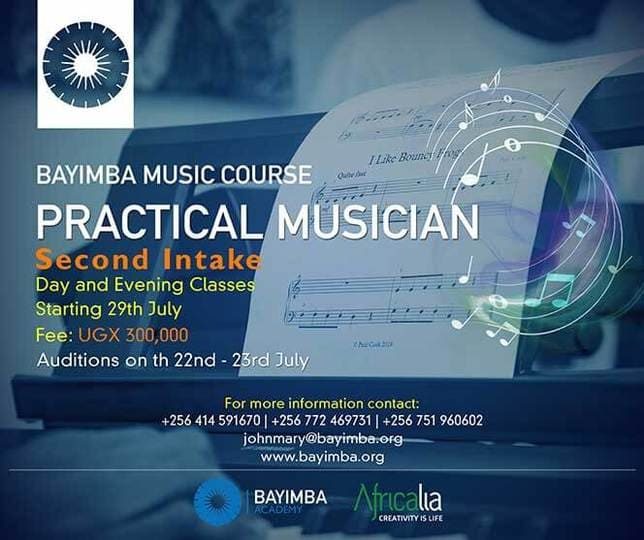 Poster Bayimba Practical Musician music training 2019